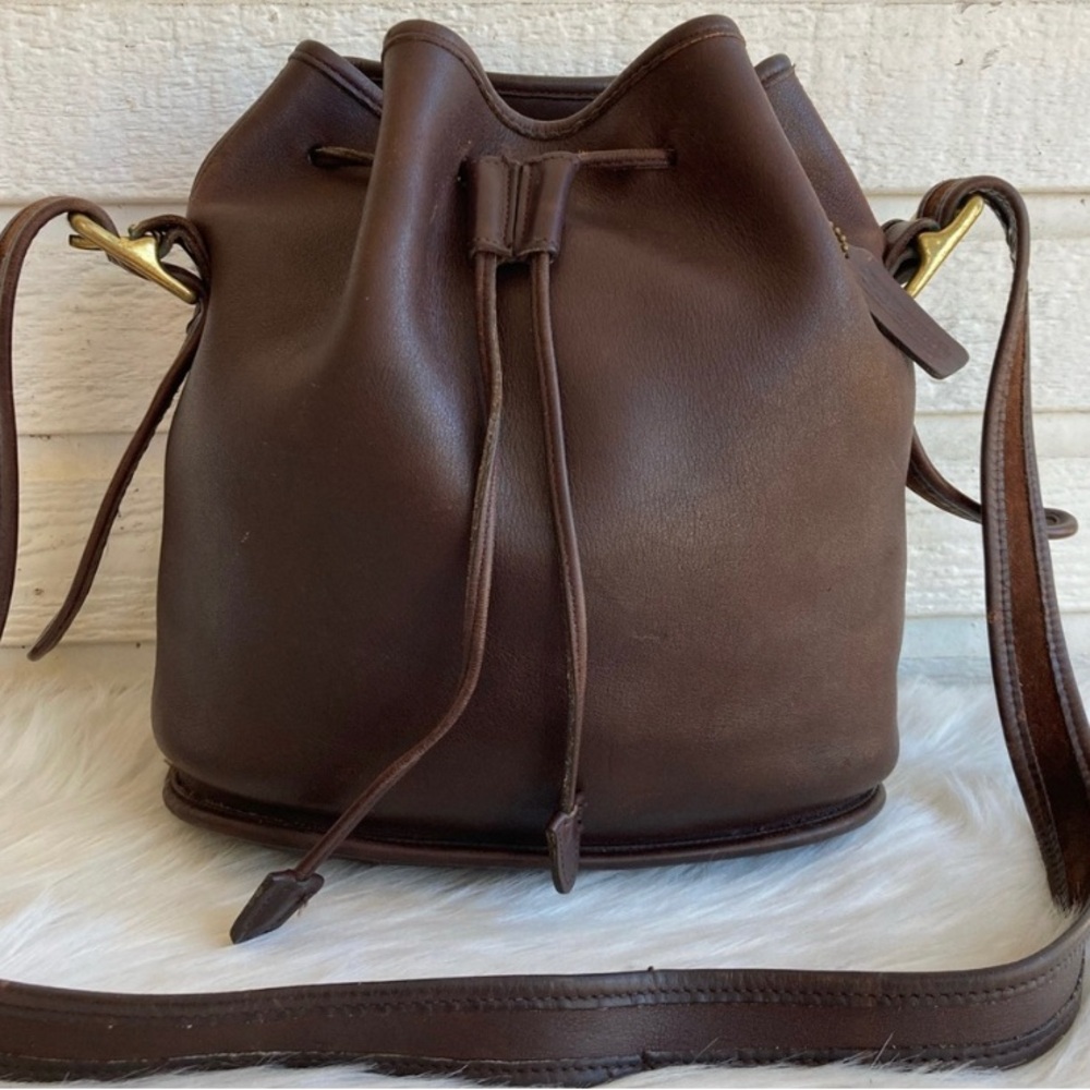 COACH Vintage Mahogany Crossbody Drawstring Shoulder Bag 9952